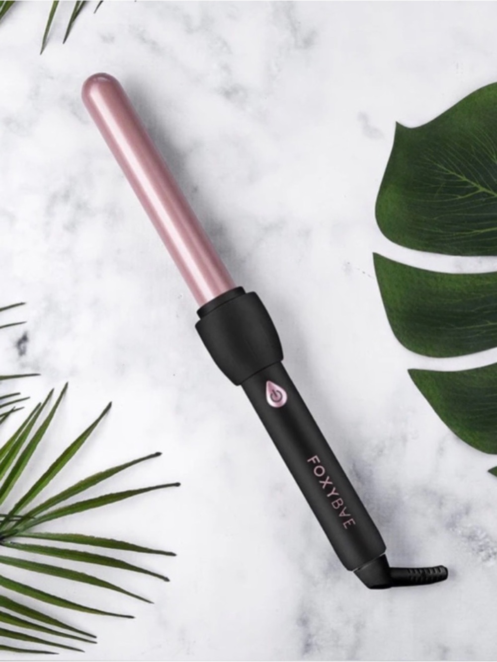FOXYBae Pink Curling Wand - Lightweight Ceramic Styling Iron